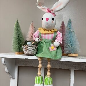 Easter Bunny Plush with Green Dress